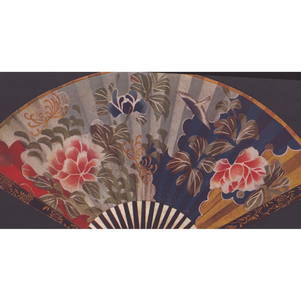 Vintage Studebaker Eaton Auto Sales Ohio Advertising Paper Hand Fan Floral Bird - Picture 2 of 2